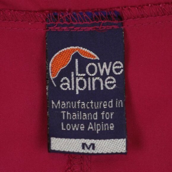 Lowe Alpine Men's Medium Red Pink Hooded 1/4 Zip Pullover Windbreaker Jacket - Picture 8 of 9